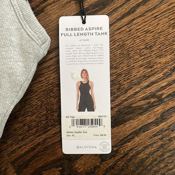 ALO RIBBED ASPIRE FULL LENGTH TANK - Picture 4 of 5